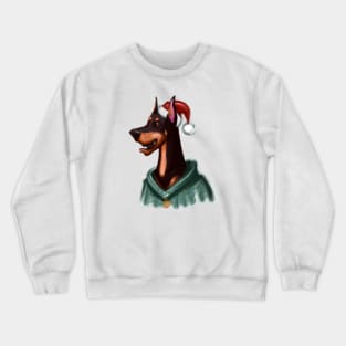 Cute Dobermann Drawing Crewneck Sweatshirt